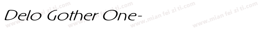 Delo Gother One字体转换